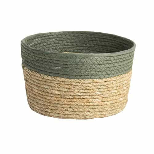 Ψάθινο καλάθι αποθήκευσης και οργάνωσης