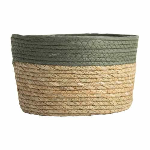 Ψάθινο καλάθι αποθήκευσης και οργάνωσης