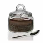 Γυάλινο δοχείο για ζάχαρη με κουταλάκι