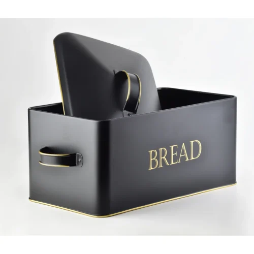 Ψωμιέρα μεταλλική μαύρη vintage