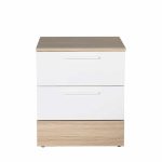 Κομοδίνo Base Megapap σε χρώμα λευκό - sonoma 45x40x52εκ. - Image 4