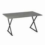 Τραπέζι Bette Megapap μεταλλικό - μελαμίνης χρώμα γκρι σκυροδέματος 140x80x76εκ. - Image 3