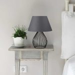 Φωτιστικό επιτραπέζιο Akerlind Megapap ύφασμα Pvc/μέταλλο χρώμα ανθρακί/μαύρο 22x17x36εκ. - Image 2