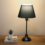 Φωτιστικό επιτραπέζιο Vienna Megapap E27 υφασμάτινο - μεταλλικό χρώμα μαύρο Φ22x45εκ. - Image 2