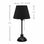 Φωτιστικό επιτραπέζιο Vienna Megapap E27 υφασμάτινο - μεταλλικό χρώμα μαύρο Φ22x45εκ. - Image 3