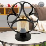 Φωτιστικό επιτραπέζιο Silvia Megapap E27 μεταλλικό χρώμα μαύρο 20x20x25εκ. - Image 2