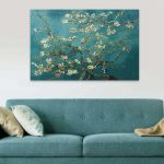 Πίνακας σε καμβά "Blooming Flowers" Megapap ψηφιακής εκτύπωσης 140x100x3εκ. - Image 2