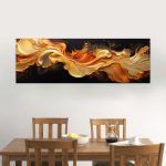 Πίνακας σε καμβά "Abstract Heat Wave" Megapap ψηφιακής εκτύπωσης 150x50x3εκ. - Image 2