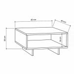 Τραπεζάκι σαλονιού Hola Megapap μελαμίνης χρώμα λευκό 60x60x32εκ. - Image 4