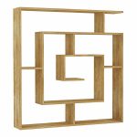 Βιβλιοθήκη Labirent Megapap χρώμα φυσικό οξιάς 125x22x129εκ. - Image 2