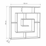 Βιβλιοθήκη Labirent Megapap χρώμα φυσικό οξιάς 125x22x129εκ. - Image 3