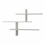 Ραφιέρα τοίχου Leo Megapap χρώμα λευκό 123x22x80εκ. - Image 2