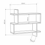 Ραφιέρα τοίχου Paralel Megapap μελαμίνης χρώμα φυσικό οξιάς 70x22x65εκ. - Image 4