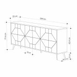 Μπουφές μελαμίνης Dune Megapap χρώμα φυσικό οξιάς 184x35x77,4εκ. - Image 6