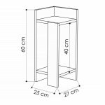 Κομοδίνο μελαμίνης Elos Megapap σετ 2 τεμαχίων χρώμα sapphire oak 25x27x60εκ. - Image 4
