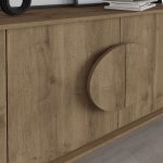 Μπουφές μελαμίνης Gora Megapap χρώμα ανοιχτό καρυδί 180x35,6x82εκ. - Image 4