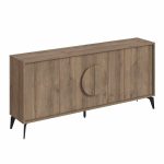 Μπουφές μελαμίνης Gora Megapap χρώμα ανοιχτό καρυδί 180x35,6x82εκ. - Image 5