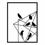 Διακοσμητικό τοίχου Birds on Wire Megapap μεταλλικό χρώμα μαύρο 37x2x49εκ. - Image 2