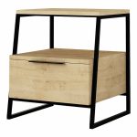 Κομοδίνο μελαμίνης Pal Megapap χρώμα φυσικό οξιάς 45x40x50εκ. - Image 3