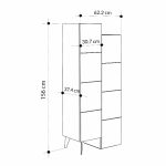 Ντουλάπι κουζίνας/μπάνιου - Παπουτσοθήκη Stair Megapap μελαμίνης χρώμα φυσικό οξιάς 62,2x37,4x156εκ. - Image 6