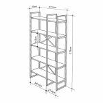 Βιβλιοθήκη Dusan Megapap χρώμα sepet oak 87,5x30x175εκ. - Image 4