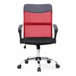 Καρέκλα γραφείου Franco Megapap με ύφασμα Mesh χρώμα κόκκινο - μαύρο 59x57x95/105εκ. - Image 4