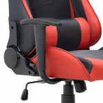 Καρέκλα γραφείου Gaming Alonso Megapap από τεχνόδερμα χρώμα κόκκινο - μαύρο 67x70x125/135 εκ. - Image 9