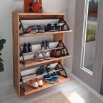 Παπουτσοθήκη μελαμίνης Nave Megapap 18 ζευγών χρώμα pine oak 73,6x24x110εκ. - Image 3