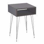 Κομοδίνο μελαμίνης Scott Megapap χρώμα ανθρακί 40x30x60εκ. - Image 2