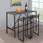 Τραπέζι μπαρ - stand Crego Megapap μεταλλικό - μελαμίνης χρώμα ανθρακί - μαύρο 100x45x89εκ. - Image 2