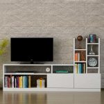 Σύνθεση τηλεόρασης Pesaro Megapap χρώμα λευκό 165x25x91,3εκ. - Image 3