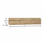 Έπιπλο τηλεόρασης επιτοίχιο Damla Megapap με LED χρώμα sapphire oak 180x29,5x29,5εκ. - Image 5