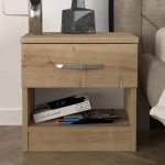 Κομοδίνο μελαμίνης Lube Megapap χρώμα sapphire oak 40x28,2x40εκ. - Image 3