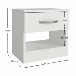 Κομοδίνο Lube Megapap χρώμα λευκό 40x28,2x40εκ. - Image 5