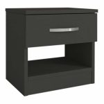 Κομοδίνο μελαμίνης Lube Megapap χρώμα ανθρακί 40x28,2x40εκ. - Image 4