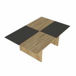 Τραπεζάκι σαλονιού Venita Megapap χρώμα sapphire oak - ανθρακί 90x60x33,8εκ. - Image 5