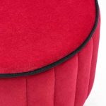 Σκαμπώ Rose Megapap βελούδινο χρώμα κόκκινο 40x40x40εκ. - Image 3