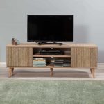 Έπιπλο τηλεόρασης Soho Megapap από μελαμίνη χρώμα sonoma 140x40x50 εκ. - Image 3
