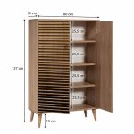 Παπουτσοθήκη - ντουλάπι Soho Megapap από μελαμίνη χρώμα sonoma 80x36x127εκ. - Image 6