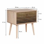 Κομοδίνο Soho Megapap από μελαμίνη χρώμα sonoma 60x40x61εκ. - Image 5