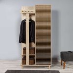 Έπιπλο εισόδου Soho Megapap από μελαμίνη χρώμα sonoma 90x36x194εκ. - Image 3