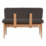 Καναπές διθέσιος - Παγκάκι Alden Megapap από μελαμίνη - ύφασμα χρώμα ανθρακί 110x40x85εκ. - Image 5