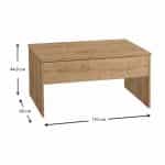 Τραπεζάκι σαλονιού Devon Megapap με σερβιτόρο από μελαμίνη χρώμα sapphire oak 110x60x44,8εκ. - Image 5