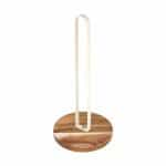 Bάση για ρολό χαρτί κουζίνας μεταλλική με ξύλο ακακίας