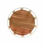 Φρουτιέρα μεταλλική με ξύλο ακακίας