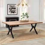 Τραπέζι Walter Megapap Mdf - μεταλλικό χρώμα ακακίας 200x100x75εκ. - Image 3