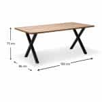 Τραπέζι Jeremy Megapap Mdf - μεταλλικό χρώμα ακακίας 160x80x75εκ. - Image 5