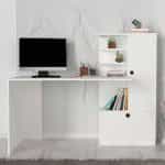 Γραφείο εργασίας Merino Megapap χρώμα λευκό 149,5x61,8x120εκ. - Image 3