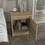 Κομοδίνο Conve Megapap χρώμα sapphire oak 40x35x45εκ. - Image 4