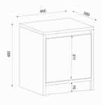 Κομοδίνο Conve Megapap χρώμα sapphire oak 40x35x45εκ. - Image 6